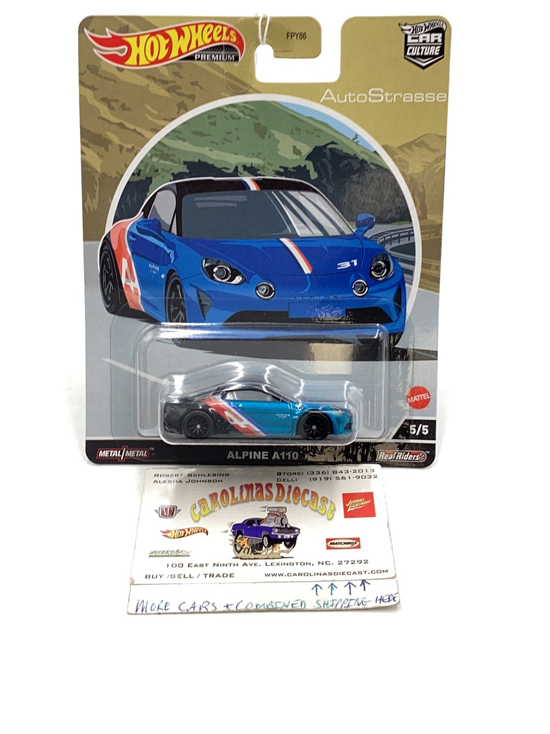 2022 Hot wheels car culture Auto Strasse Alpine A110 5/5 256E