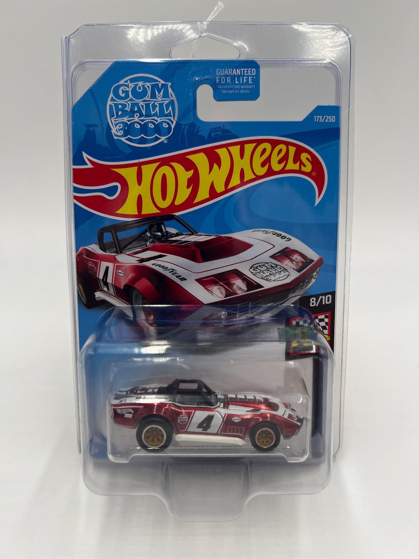 2019 Hot Wheels Super Treasure Hunt #173 69 Corvette Racer Red W/Protector