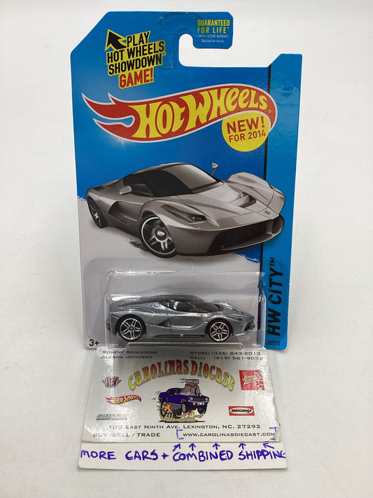 2014 Hot wheels #38 Laferrari Silver w/Protector