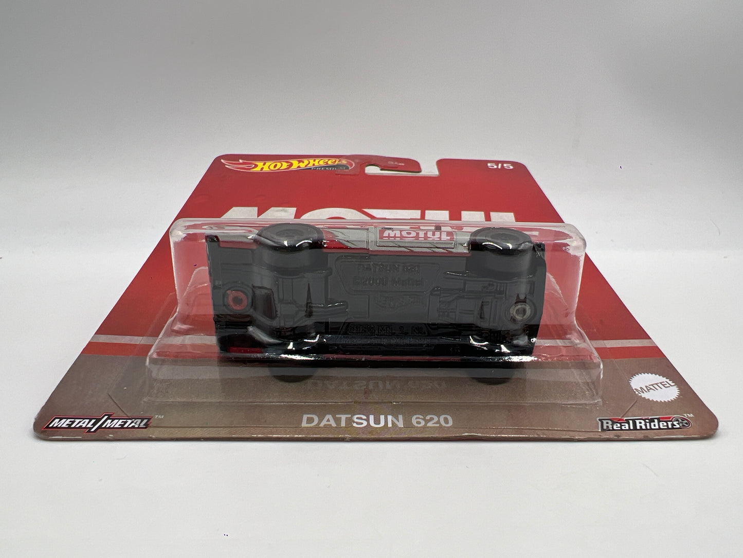 Hot Wheels Premium Vintage Oil #5 Datsun 620 Motul Red/Gray 244M