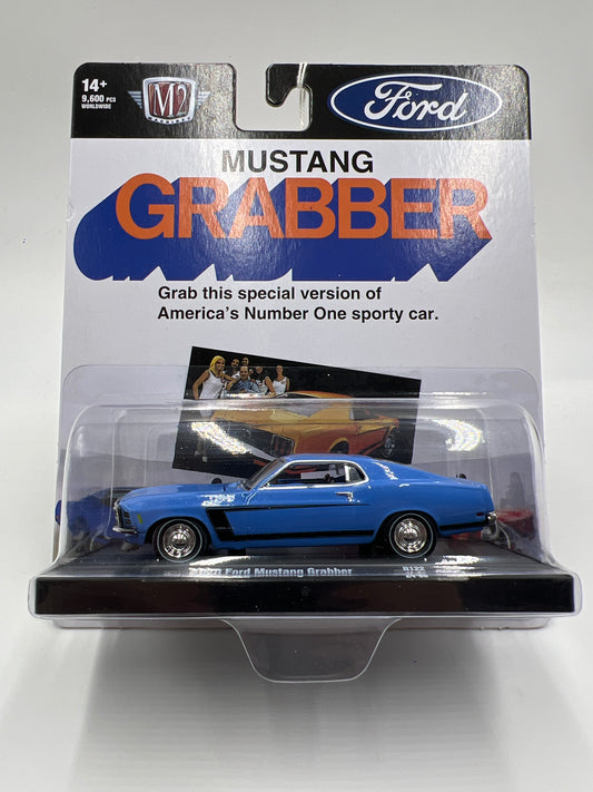M2 Machines Auto-Drivers 1970 Ford Mustang Grabber Blue R122 189E