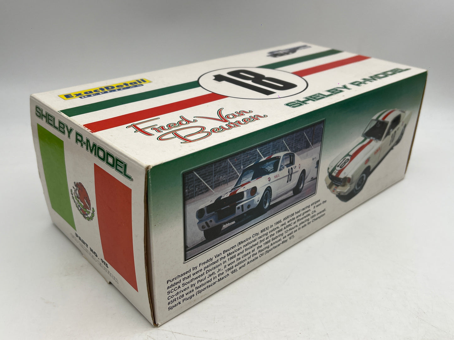 Exact Detail Replicas 1:18 Scale #806/1224 1965 Shelby Mustang R-Code Fred Van Beuren W/Box
