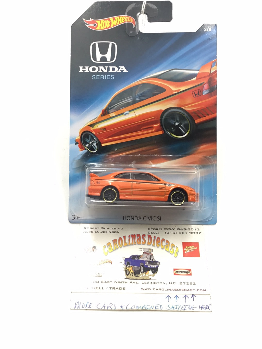 Hot wheels Honda series Honda Civic SI 3/8 Walmart exclusive