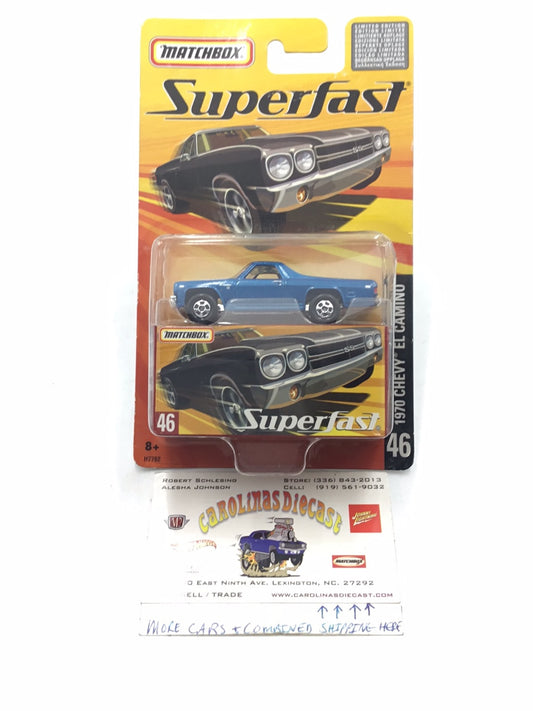 Matchbox Superfast #46 1970 Chevy El Camino 173G