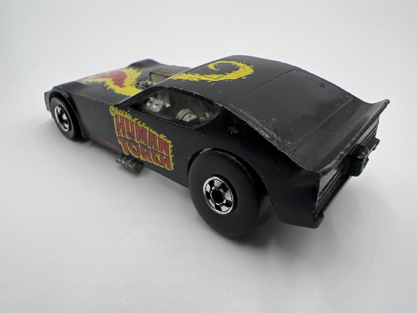 1977 Hot Wheels Blackwall Human Torch Funny Car Black Loose