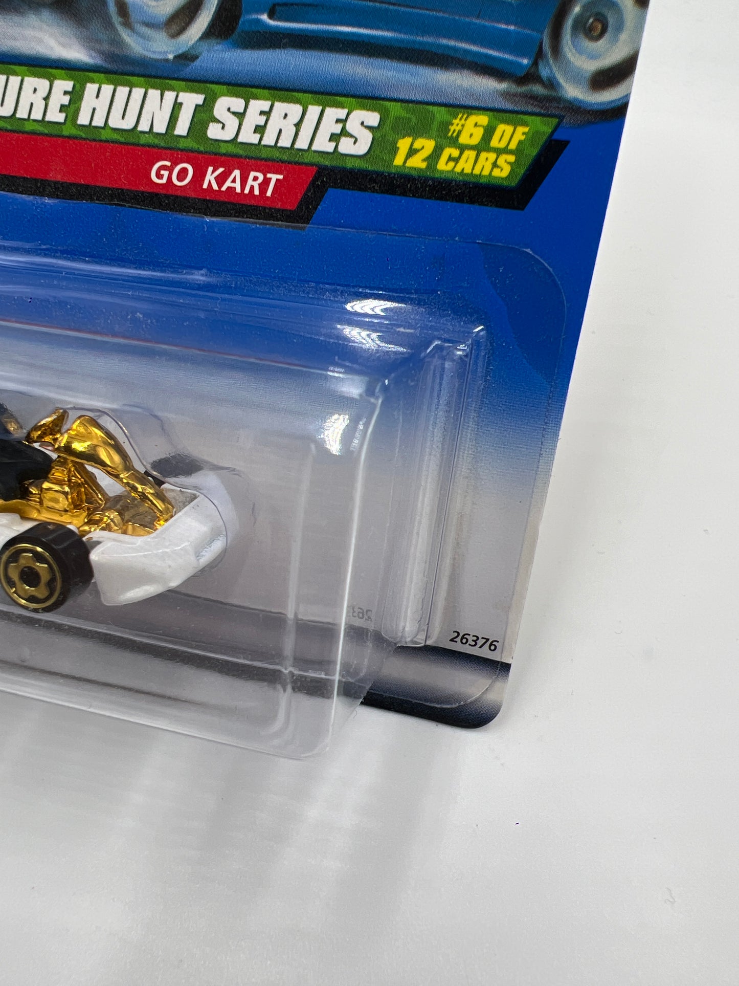 2000 Hot Wheels Treasure Hunt Real Riders Series #53 Go Kart White/Gold W/Protector