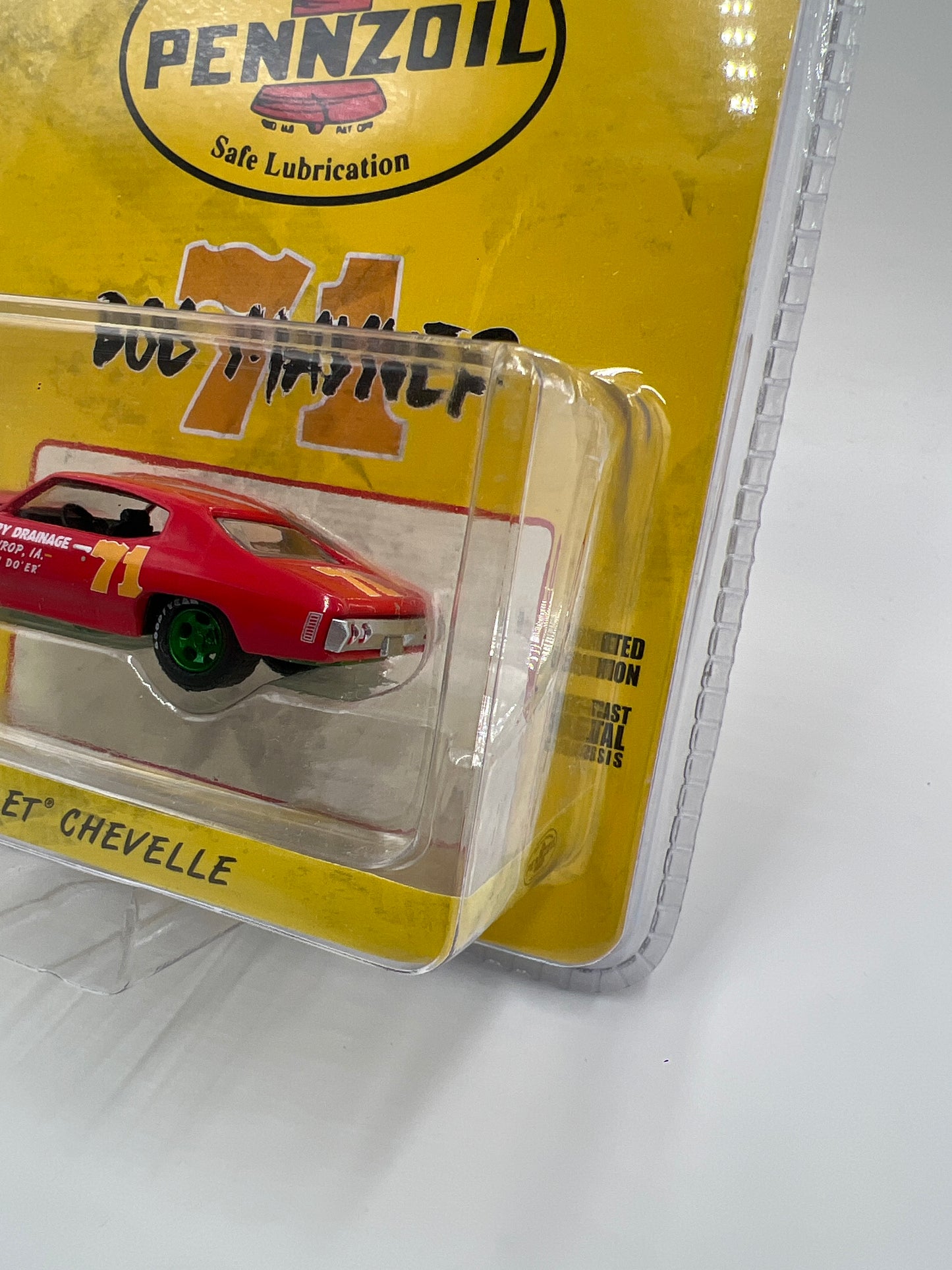 Greenlight Hobby Exclusive Pennzoil CHASE Doc Mayner 1972 Chevrolet Chevelle Red