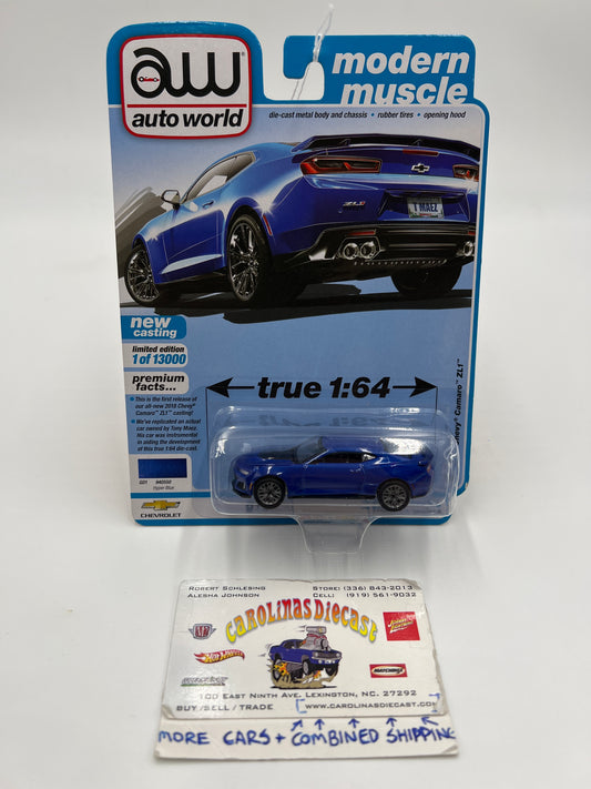 Auto World Modern Muscle Release 1 Version A 2018 Chevy Camaro ZL1 Hyper Blue 183E