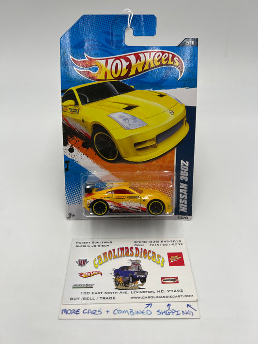 2011 Hot Wheels Nightburnerz #112 Nissan 350Z Yellow Bad J Hook 82H