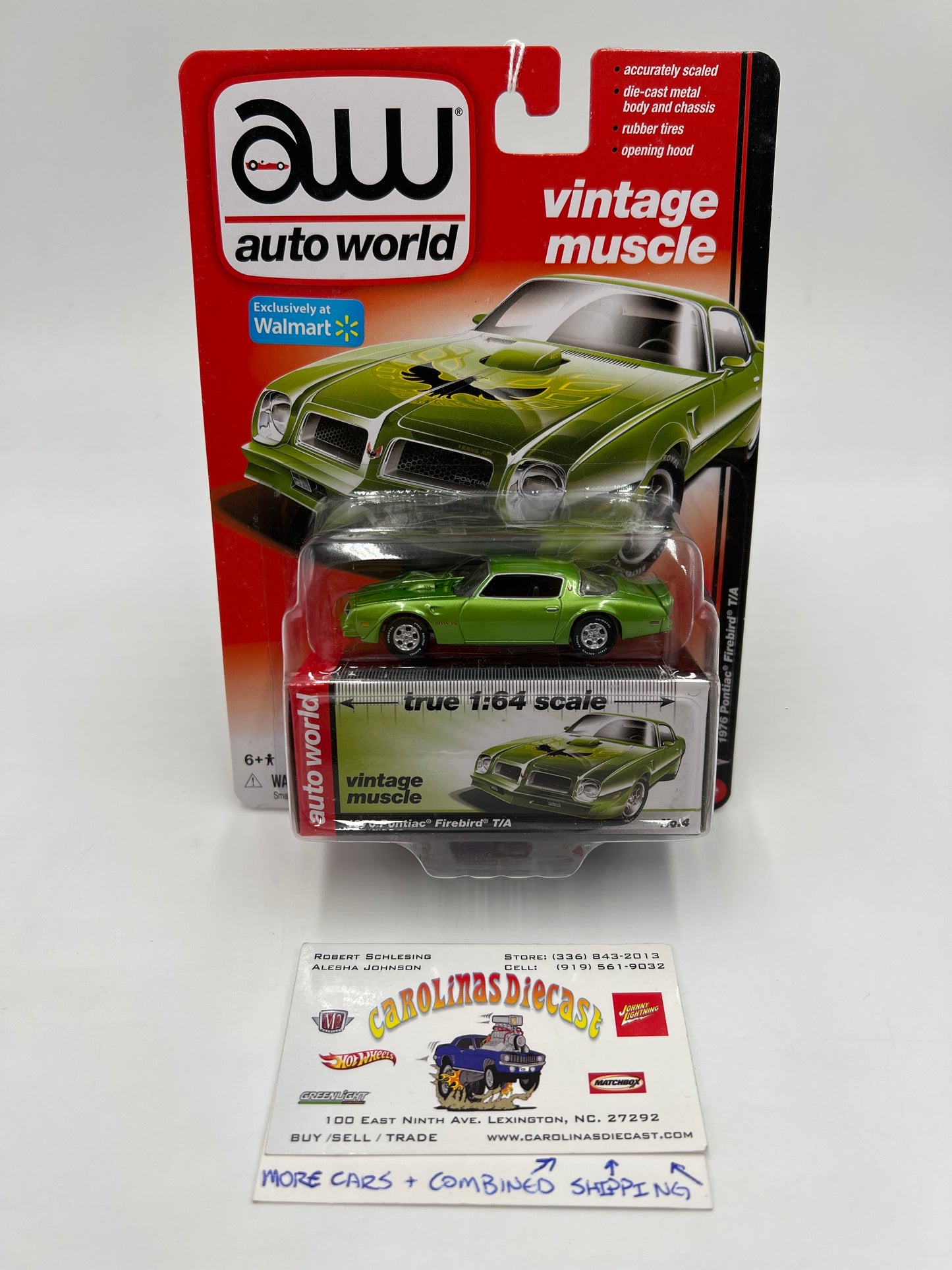 Auto World Vintage Muscle Walmart Exclusive Release 5 #4 1976 Pontiac Firebird T/A Green