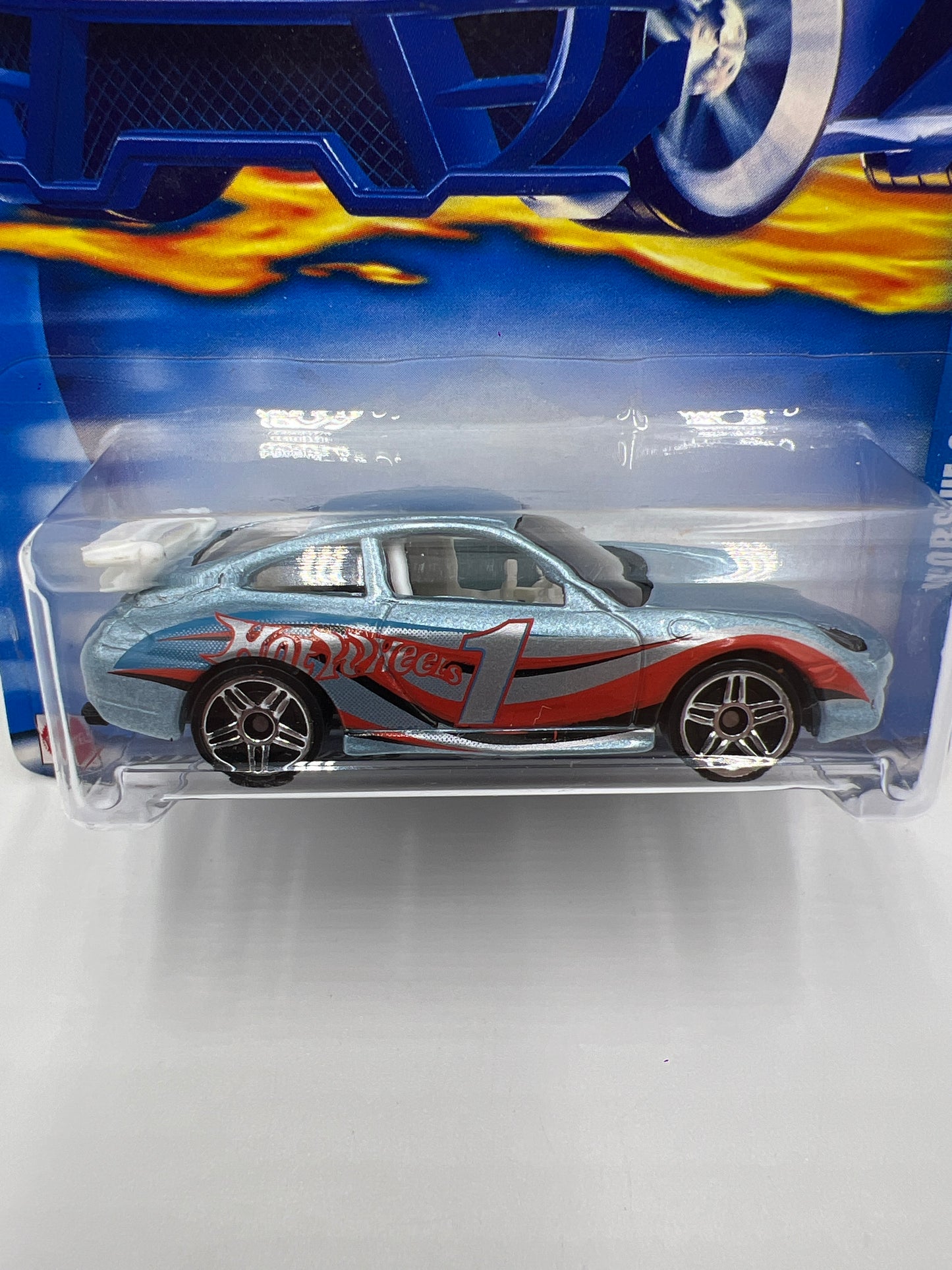 2003 Hot Wheels Collector #128 Porsche 911 GT3 Cup Light Blue 99D