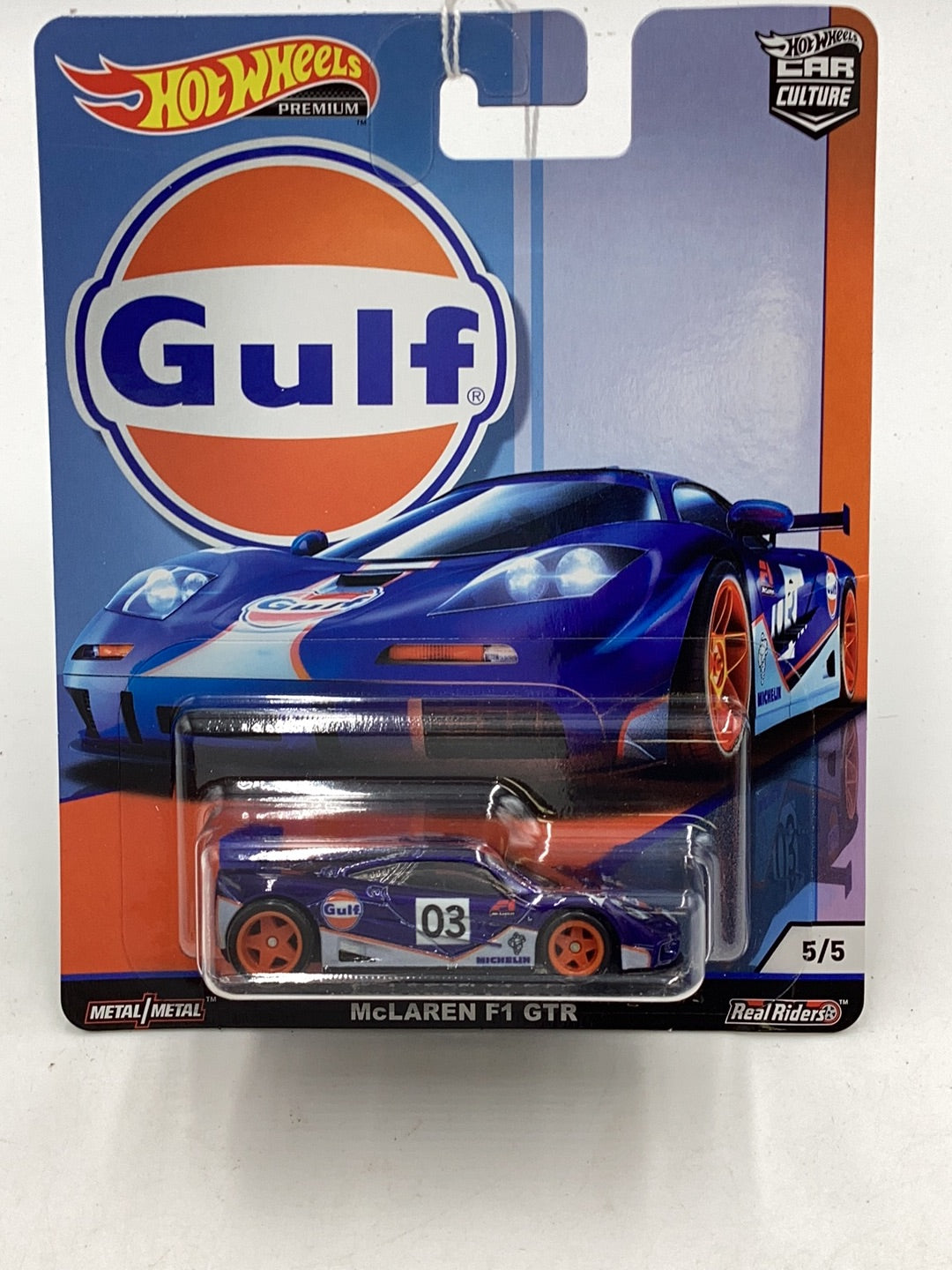 HOT WHEELS GULF McLaren F1 GTR 5/5 245A (Bad Card)