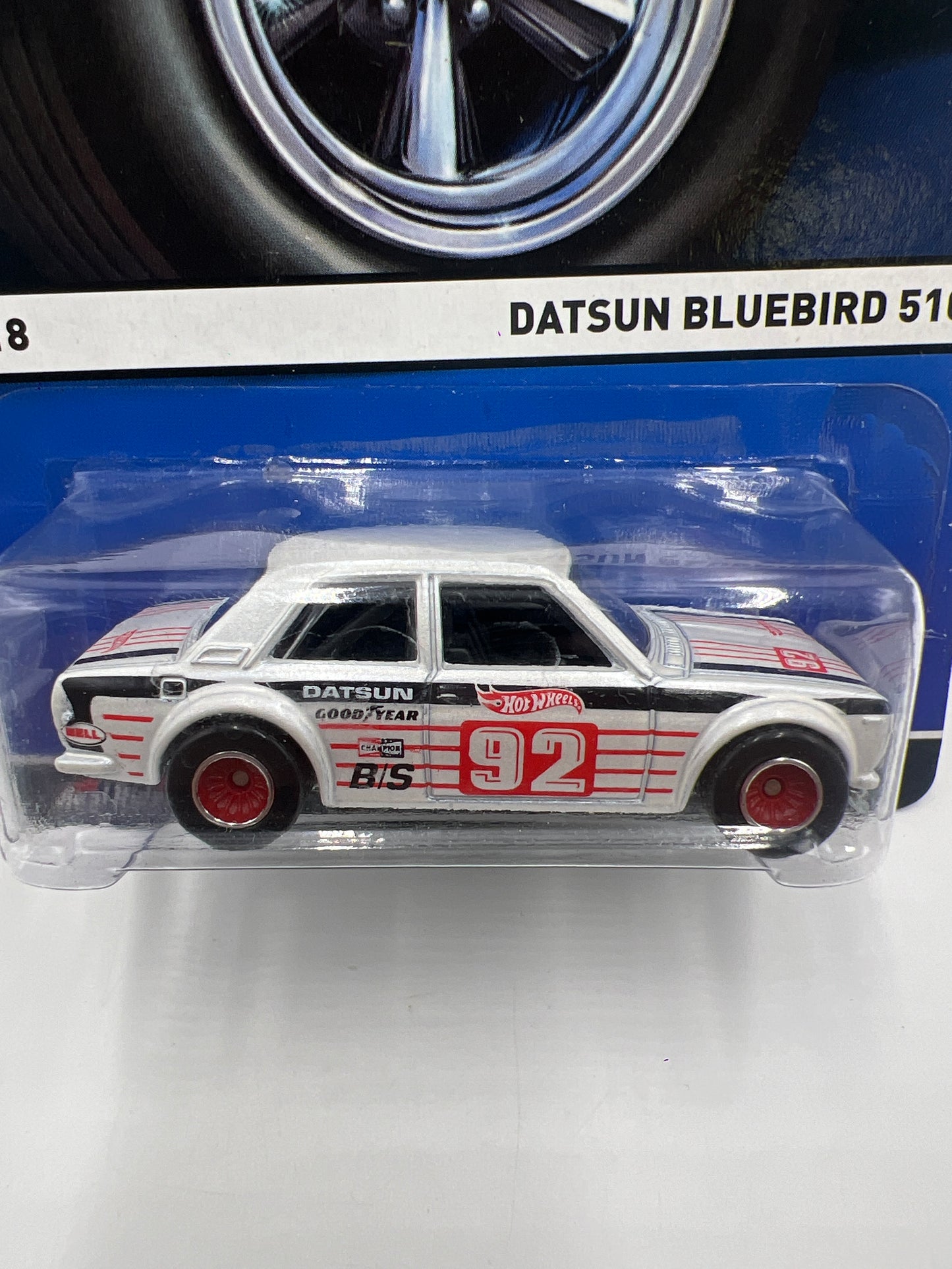 2015 Hot Wheels Heritage Real Riders 4/18 Datsun Bluebird 510 White *Blister Reglued* 245M