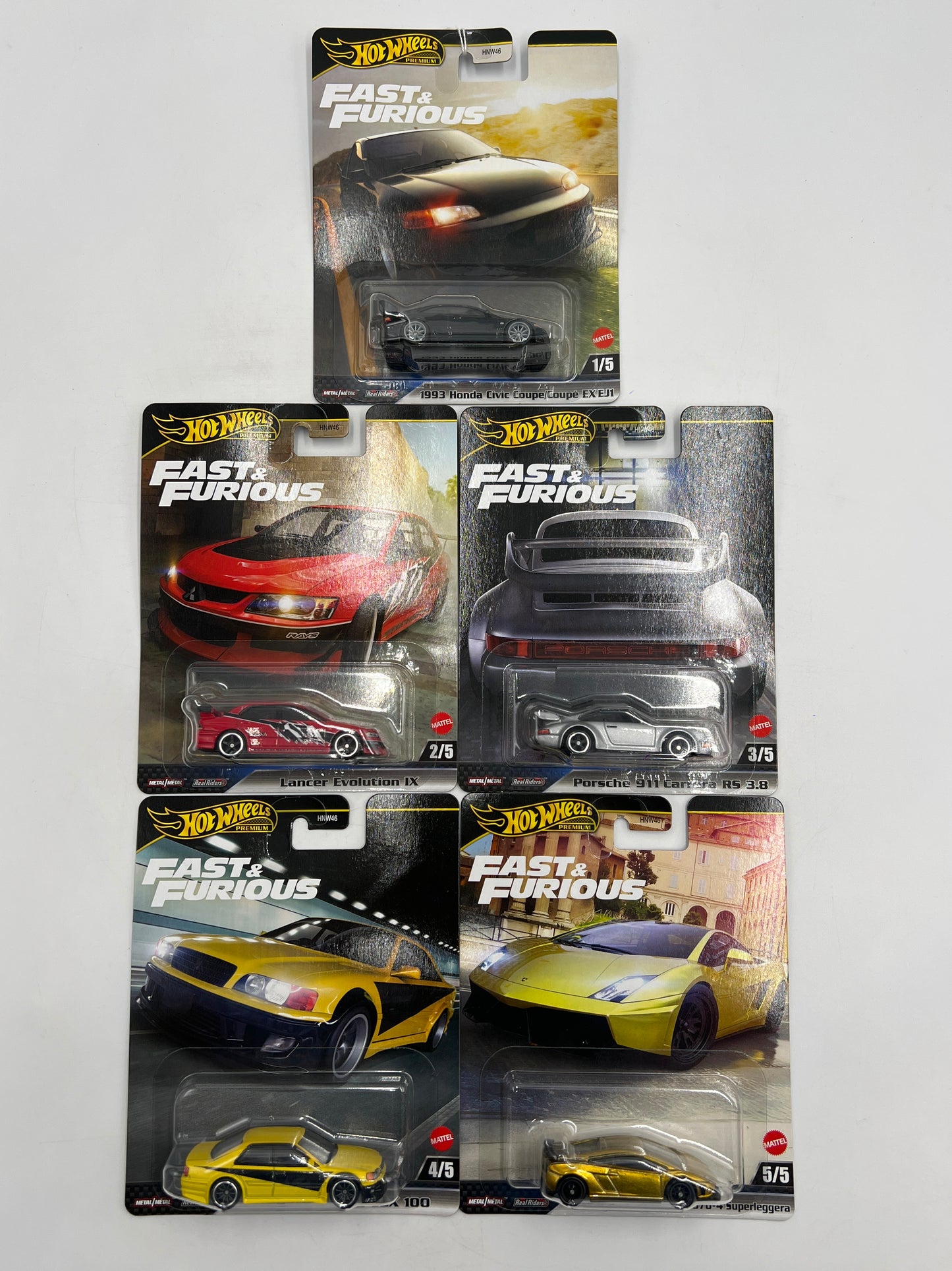 2025 Hot Wheels Premium Fast & Furious M Case Complete Set Of 5