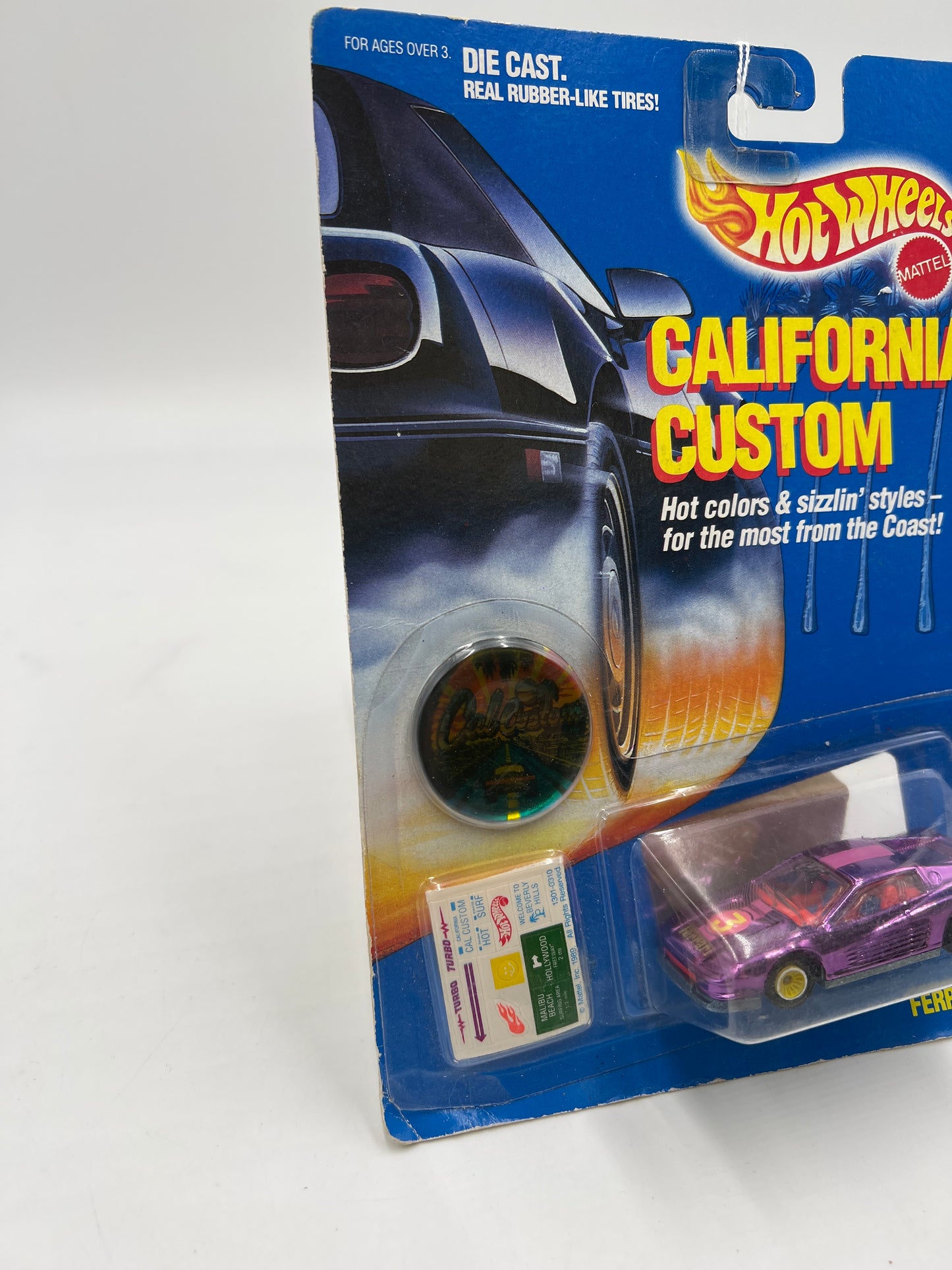 1989 Hot Wheels California Custom 1302 Ferrari Testarossa Purple