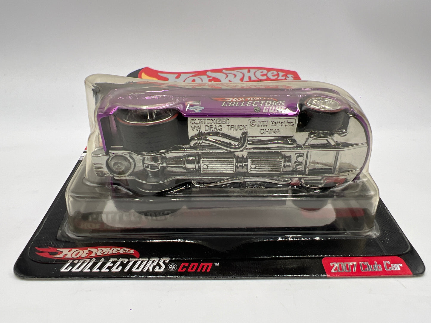 2007 Hot Wheels RLC Club Car Customized Volkswagen Drag Truck Purple 6118/7000 W/Protector & Pin