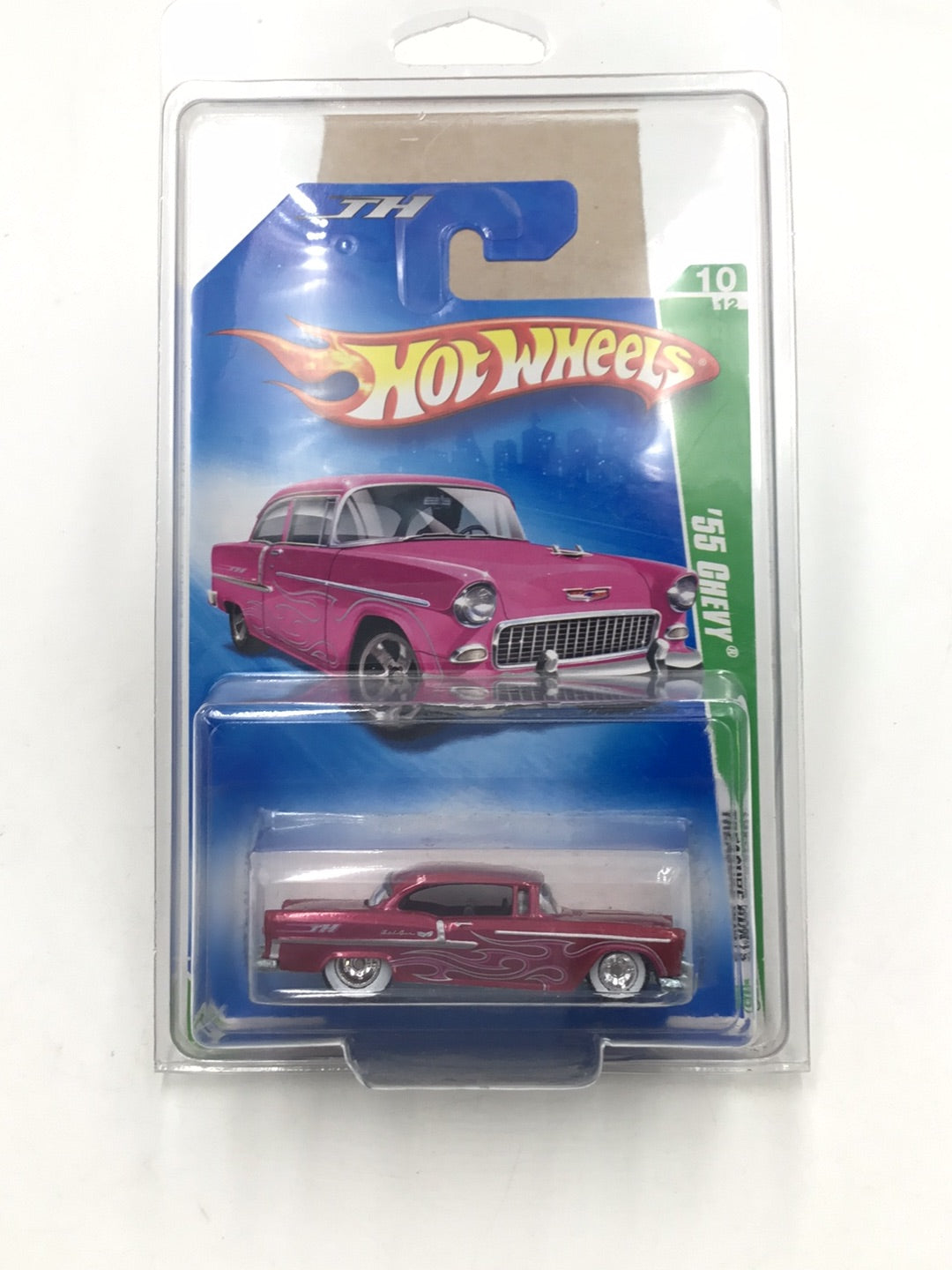 2009 hot wheels super treasure hunt #52  55 Chevy W/Protector