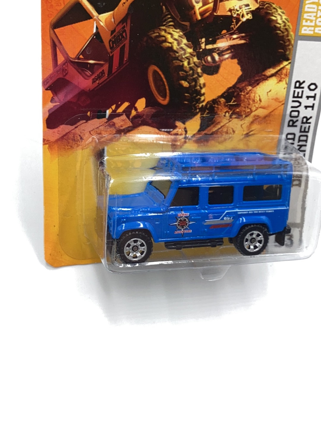 Matchbox #83 97 Land Rover Defender 110 blue 208A