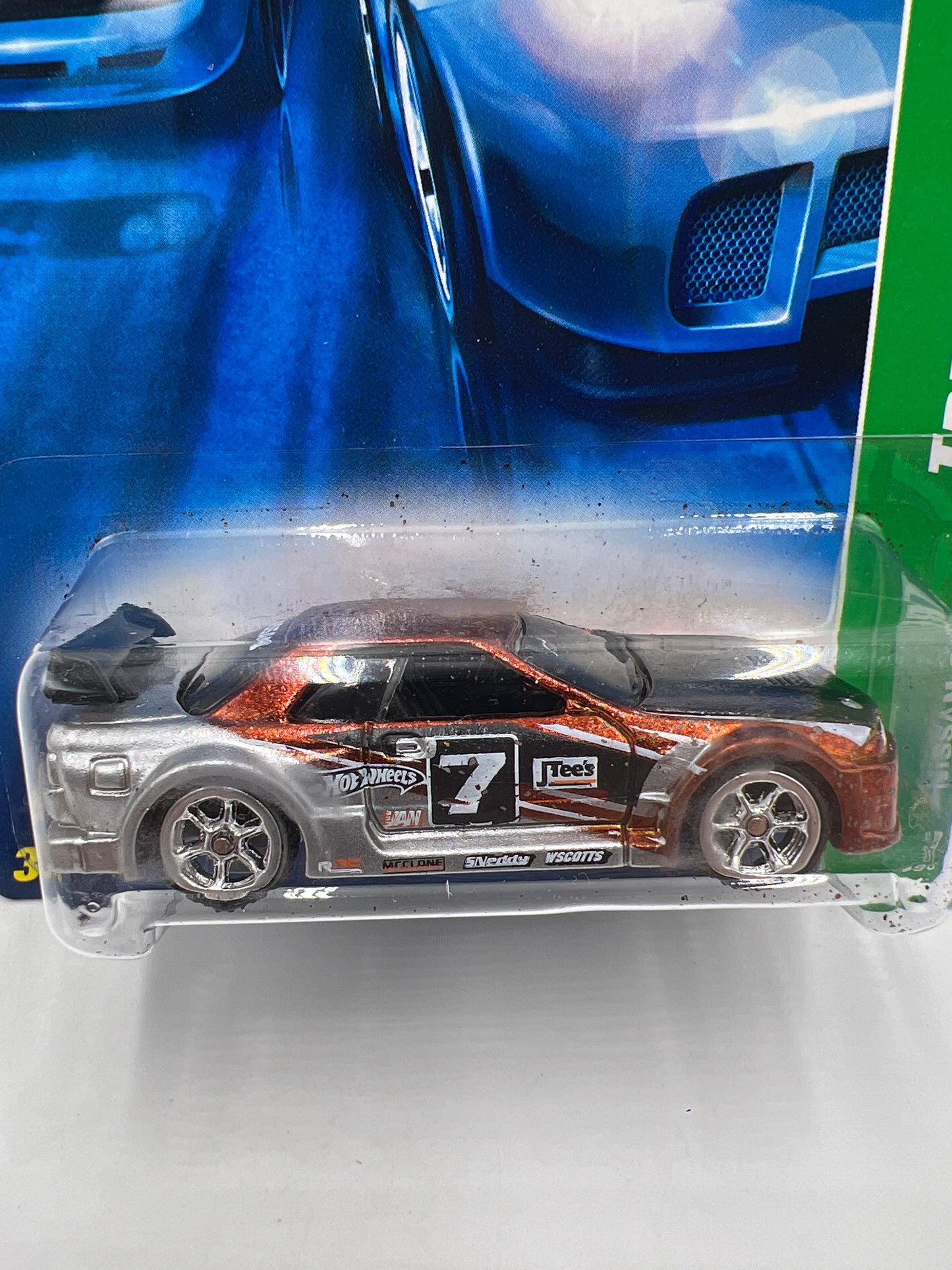 2007 Hot Wheels Super Treasure Hunt #122 Nissan Skyline Orange/Silver W/Protector Paint Flaking