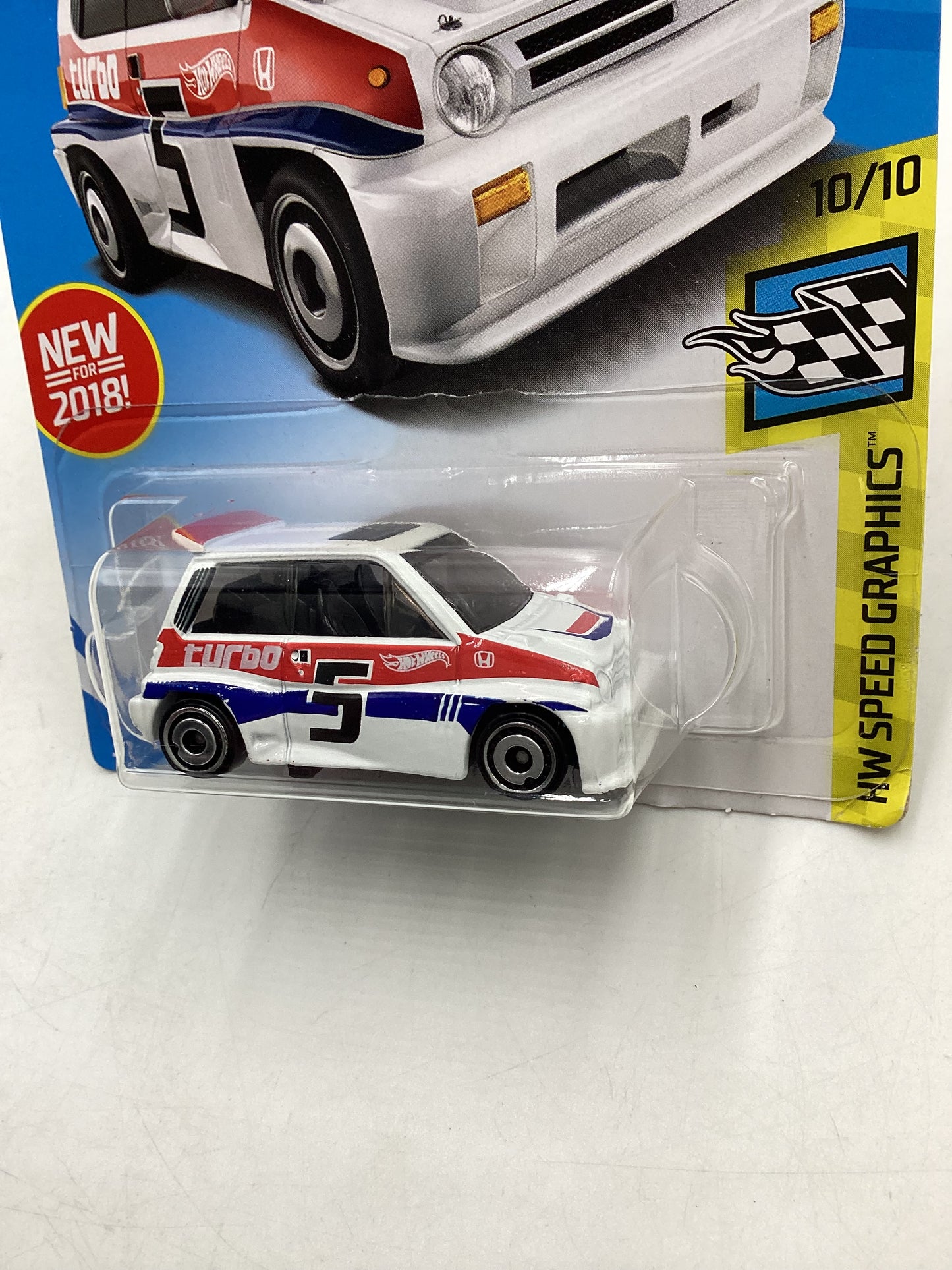 2018 Hot Wheels #068 White 85 Honda City Turbo II 75D