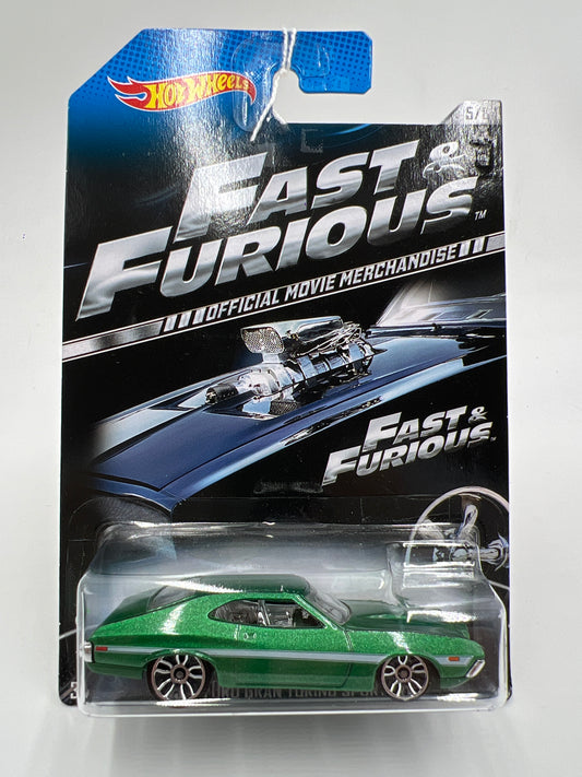 Hot Wheels Fast and Furious #5 5/8 72 Ford Gran Torino Sport Green 70G