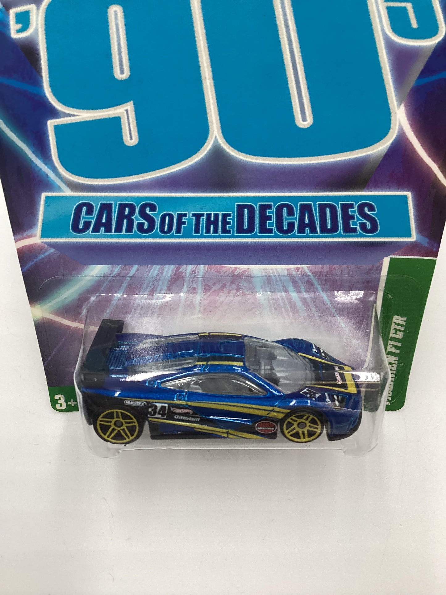 2011 Hot Wheels Cars of the Decades The 90s #28 McLaren F1 GTR Blue