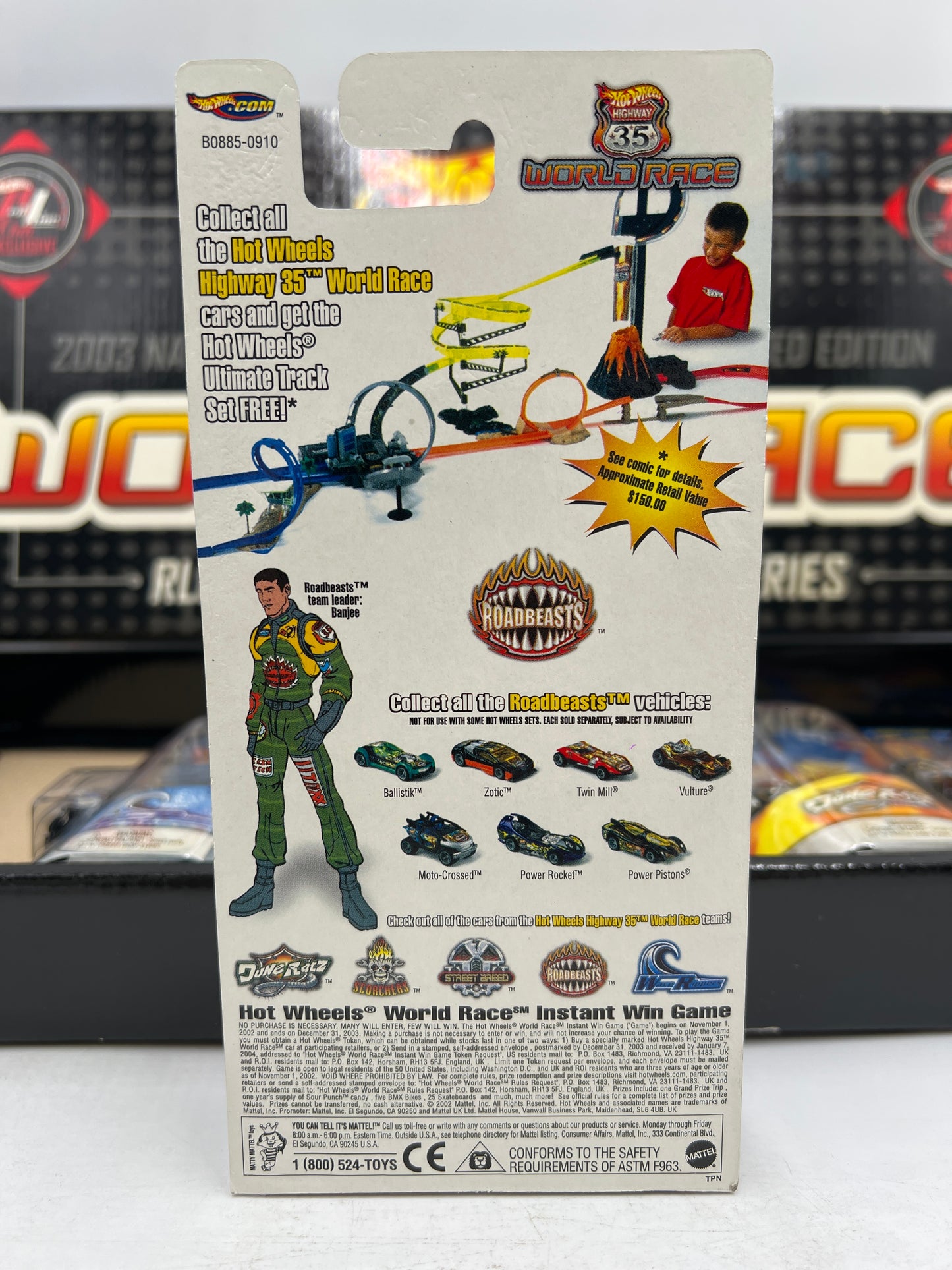 Hot Wheels 2003 Nationals RLC Exclusive #863/2000 Highway 35 World Race Zamac Set VHTF