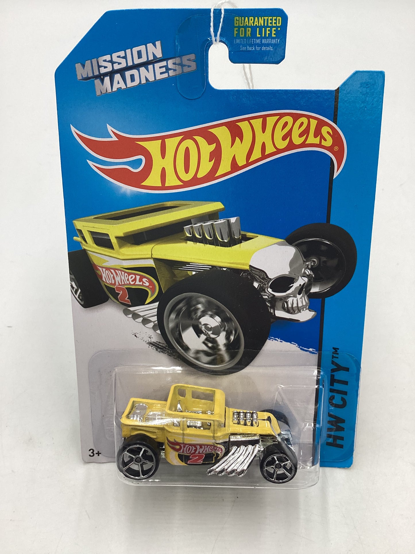 2014 HW City Scavenger Hunt 1/4 Bone Shaker Yellow Kroger Exclusive 237D