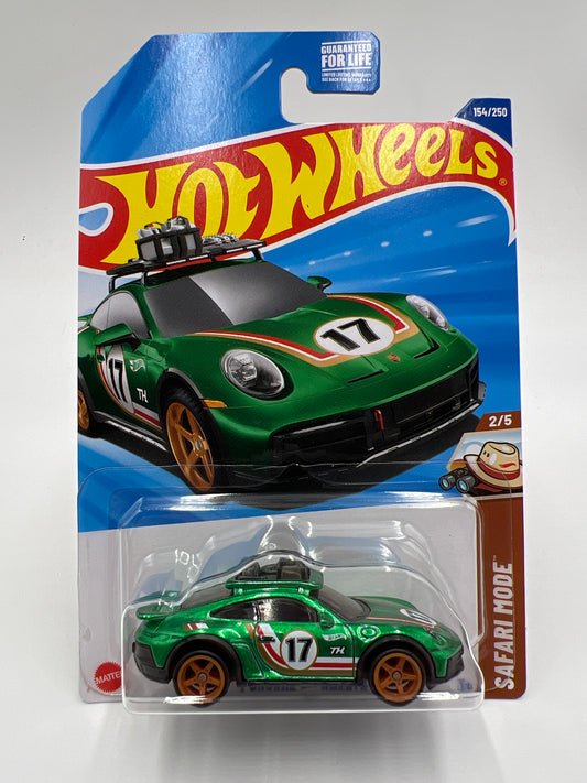 2025 Hot Wheels G Case Super Treasure Hunt #154 Porsche 911 Rallye Green W/Protector