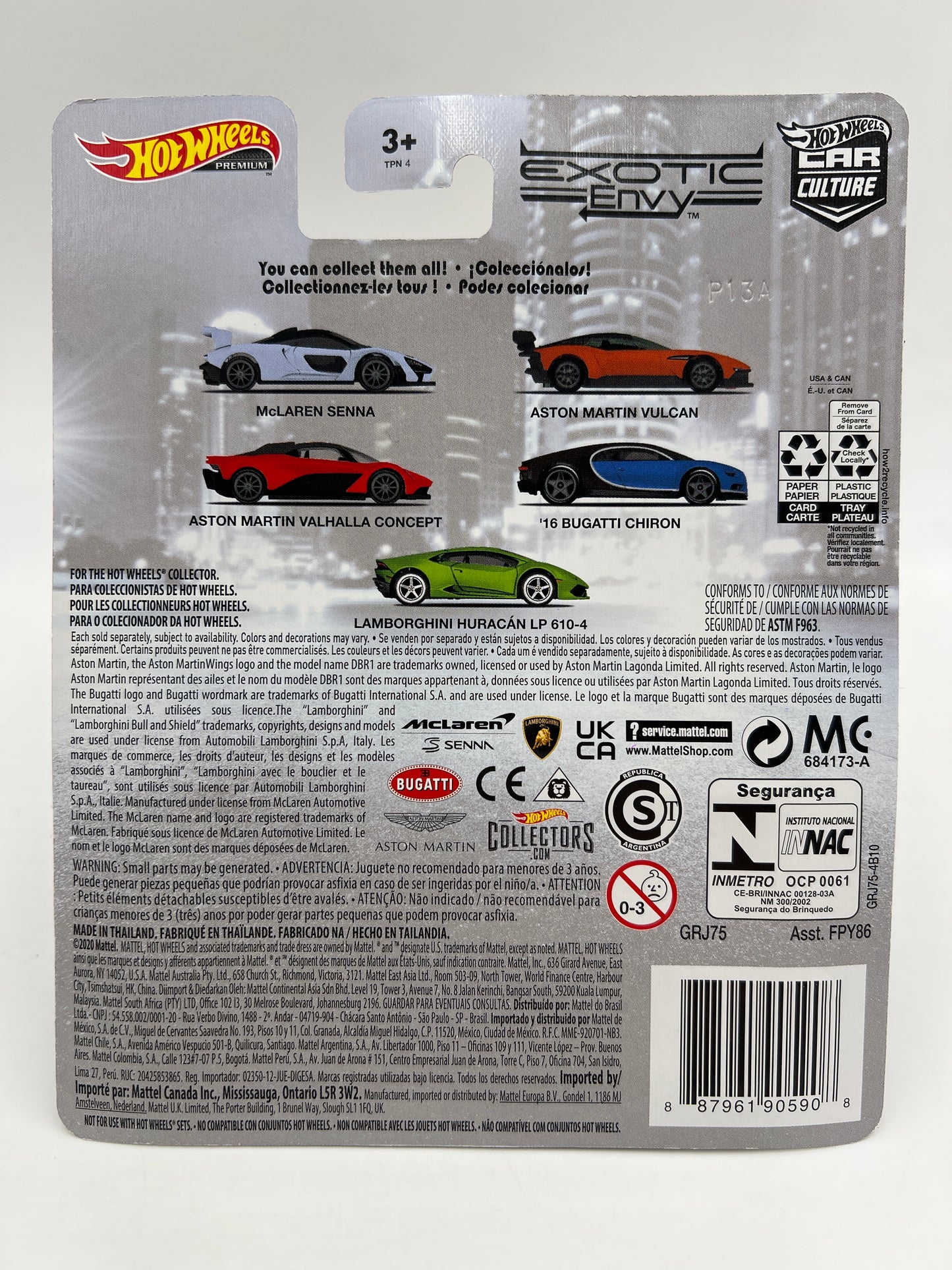 Hot Wheels Premium Exotic Envy #3 Aston Martin Valhalla Concept Red 244Q