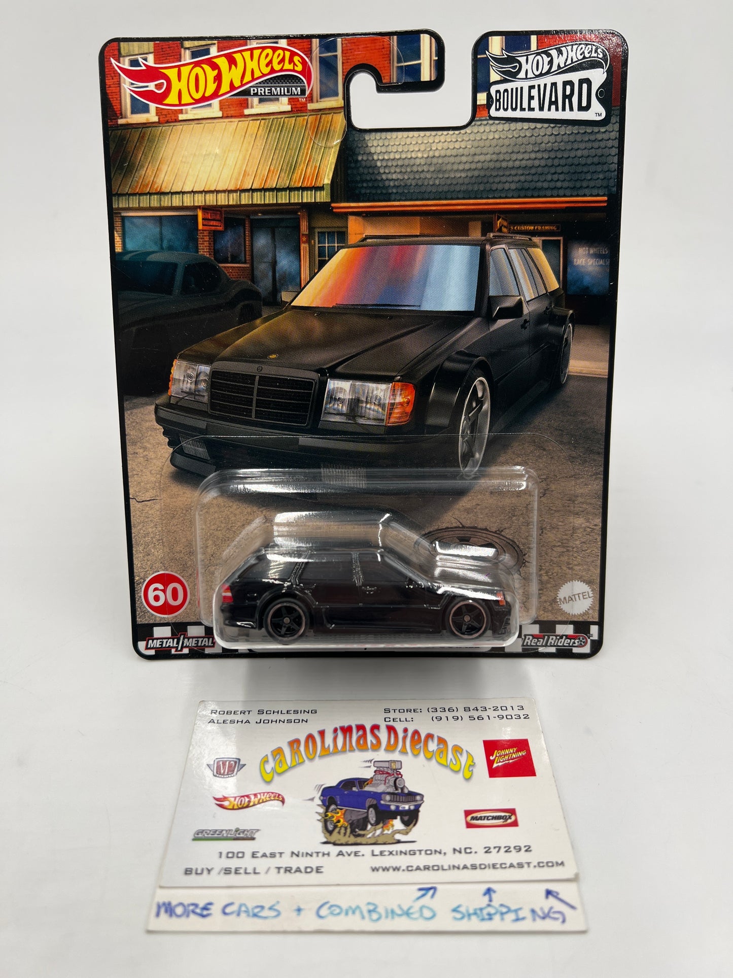 Hot Wheels Premium Boulevard #60 Mercedes-Benz AMG E 36 Estate Special Edition Black W/Protector