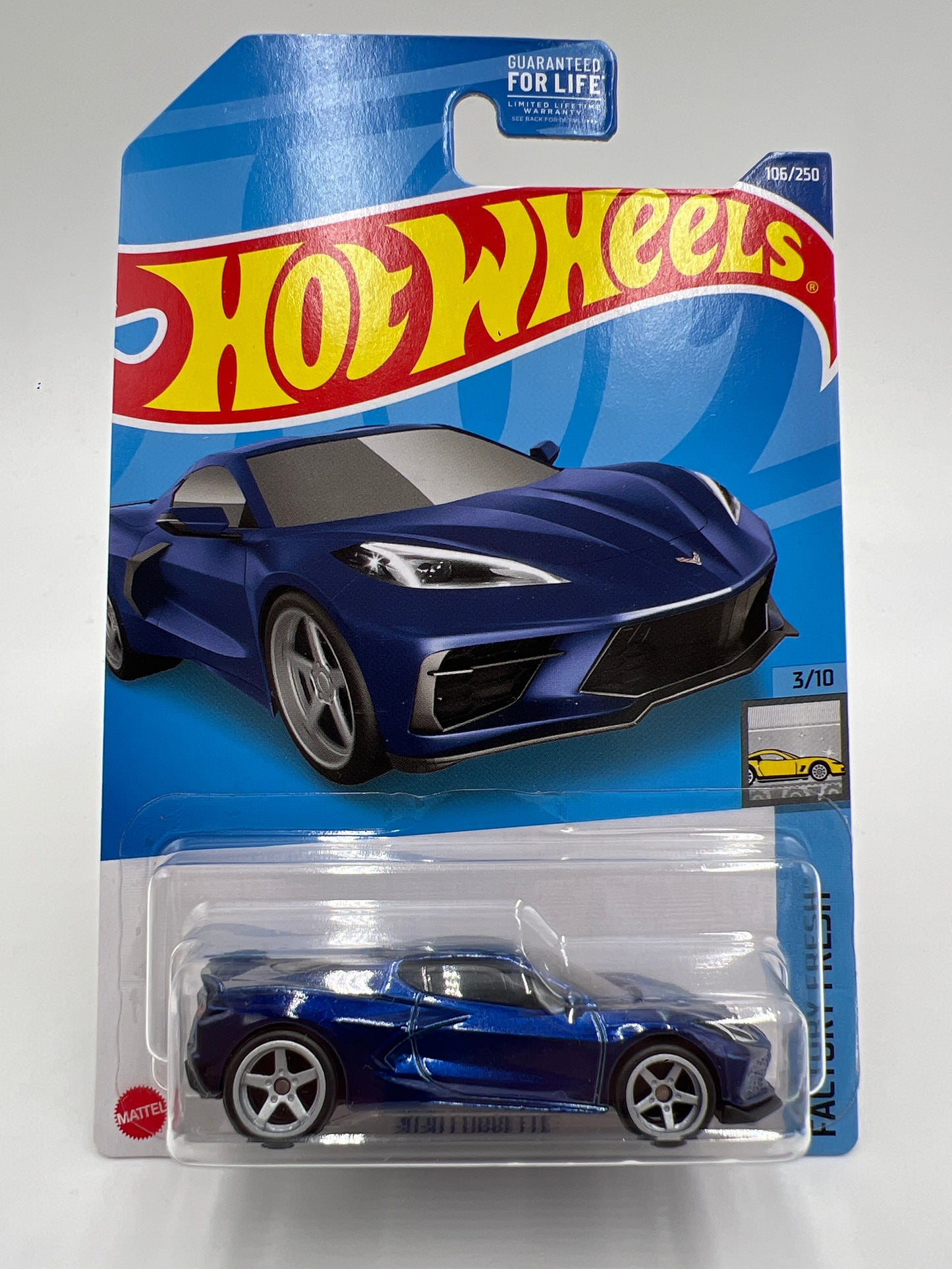 2022 Hot Wheels Super Treasure Hunt #106 2020 Corvette Blue W/Protector