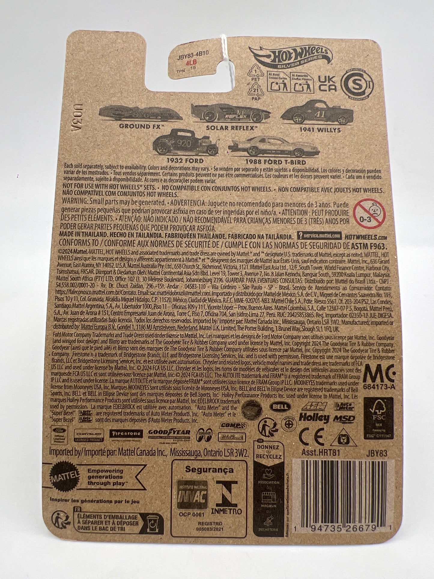 2025 Hot Wheels Silver Series Salt Flat Racers #3 1941 Willys Red 156E