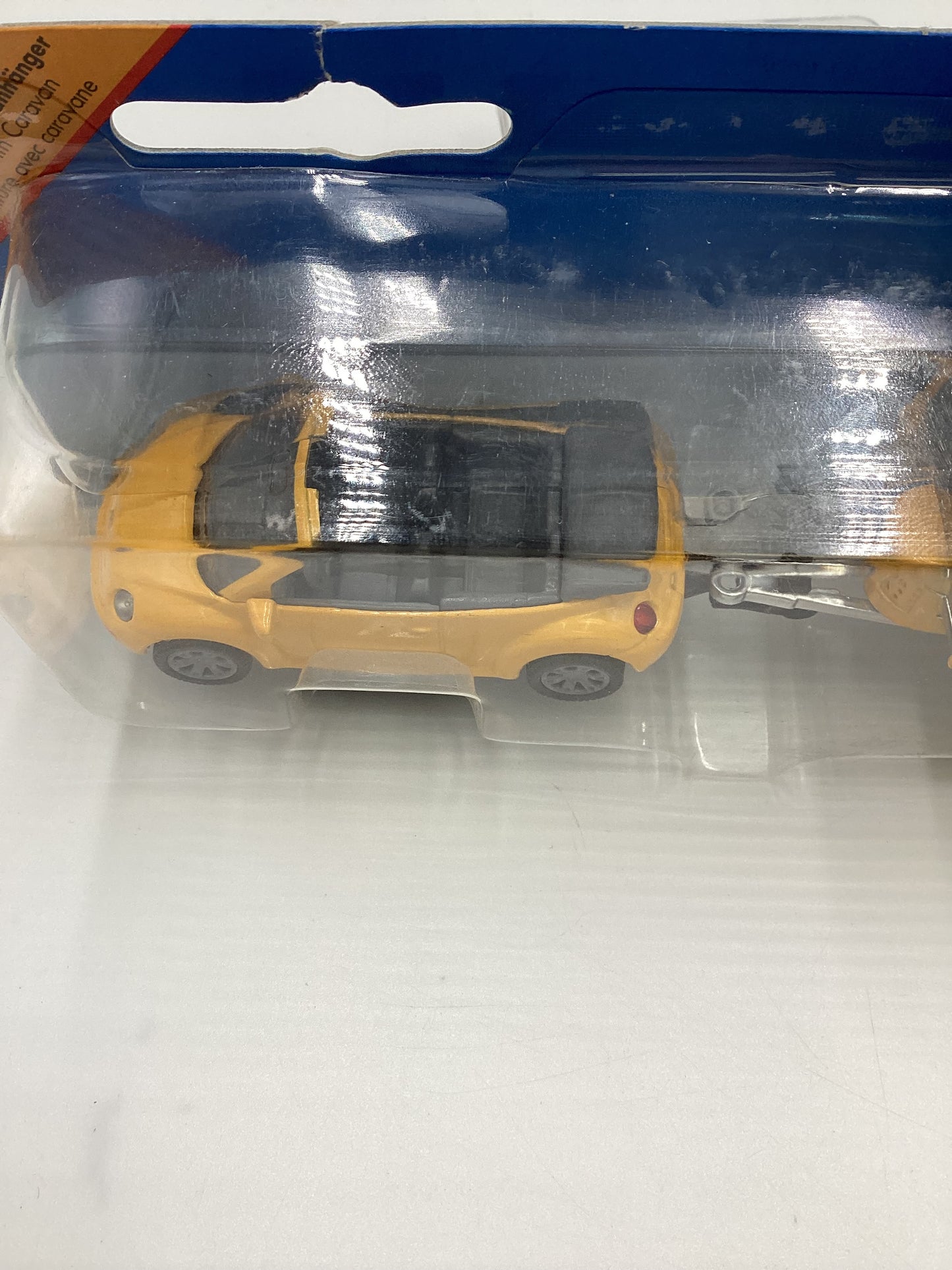 Siku #1629 Car with Caravan Yellow VW Beetle SR