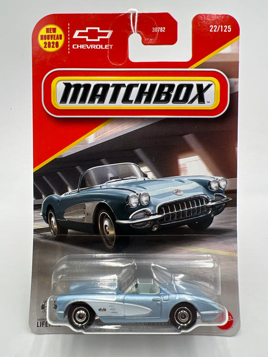 2026 Matchbox #22 1958 Chevrolet Corvette Light Blue 213C