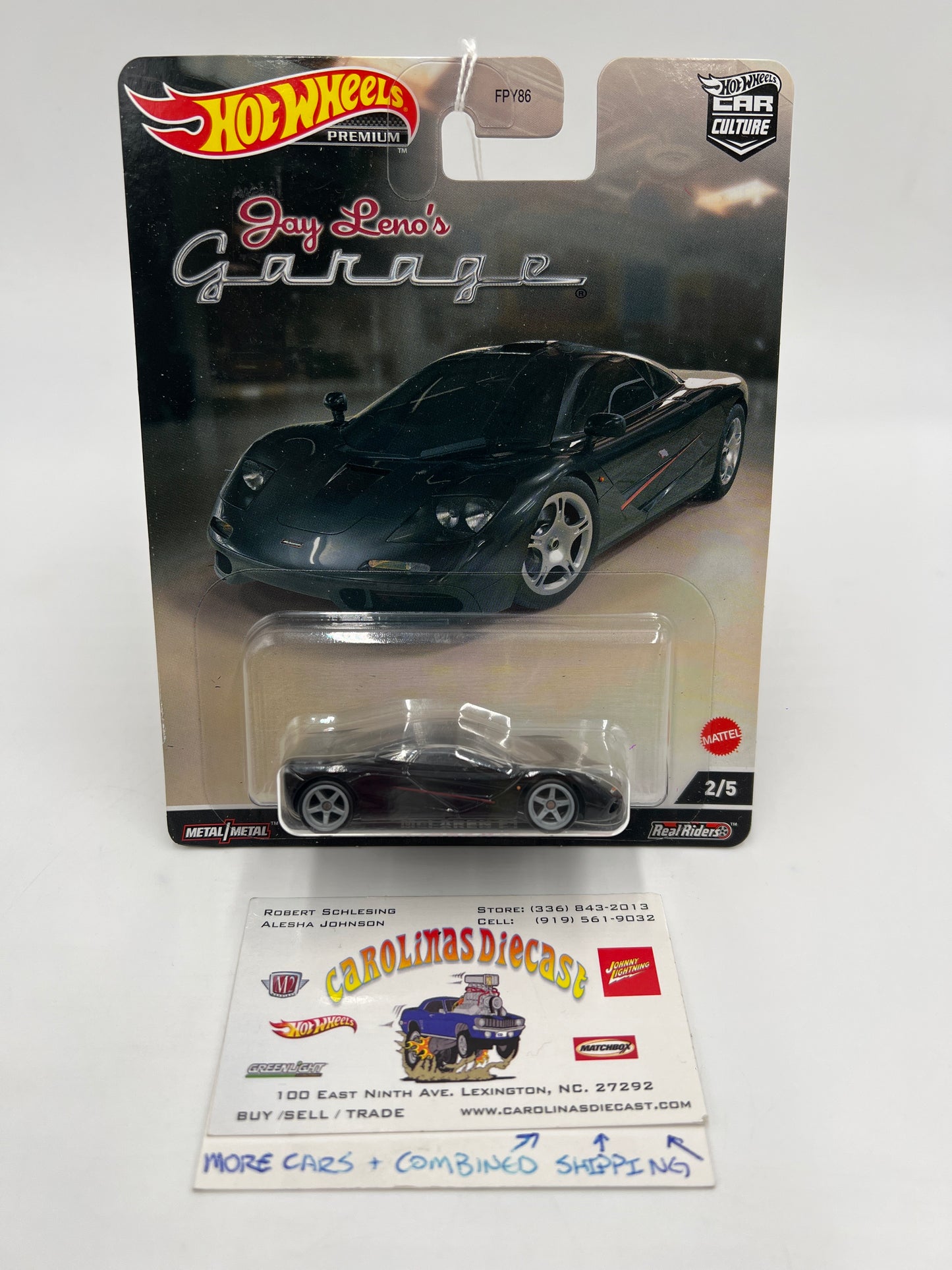 Hot Wheels Car Culture Jay Lenos Garage #2 McLaren F1 Black 254H
