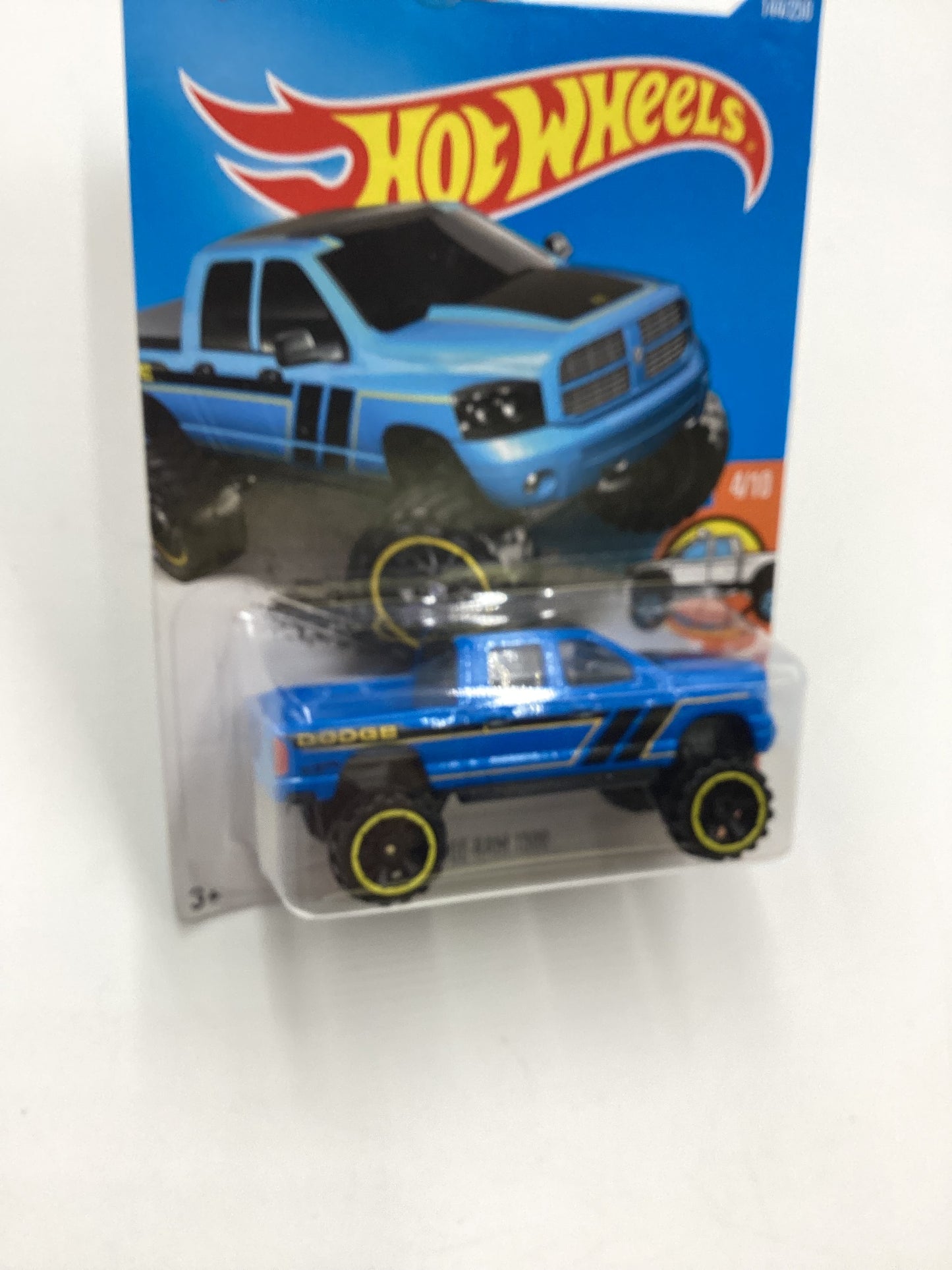 2016 Hot Wheels #144 Dodge Ram 1500 Blue Walgreens Exclusive with protector