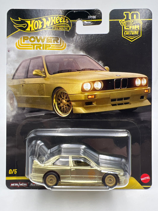 2026 Hot Wheels Premium Power Trip #0 CHASE 92 BMW M3 Gold W/Protector