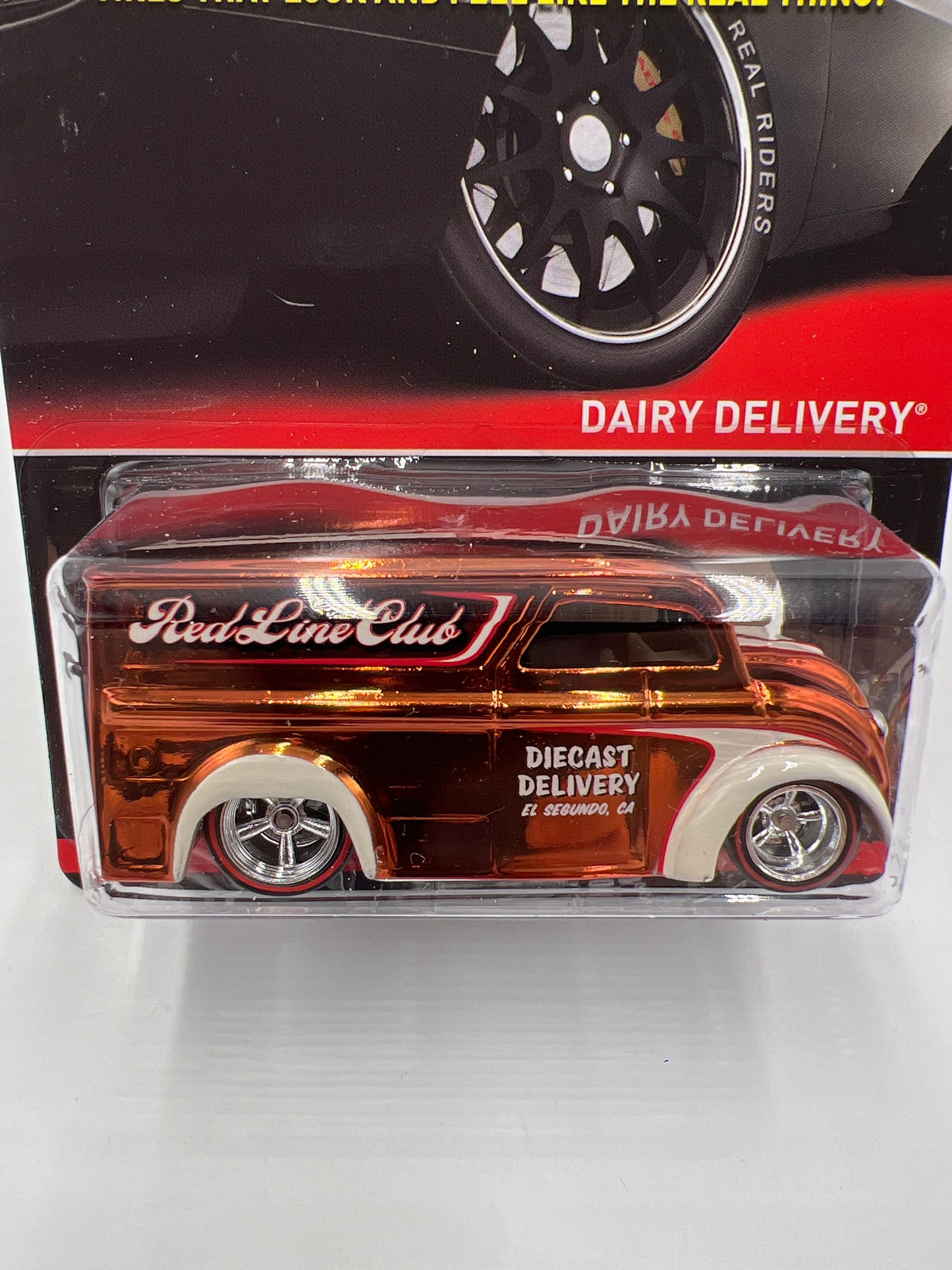 Hot Wheels RLC Real Riders Series 12 #4 2865/4500 Dairy Delivery Orange W/Protector