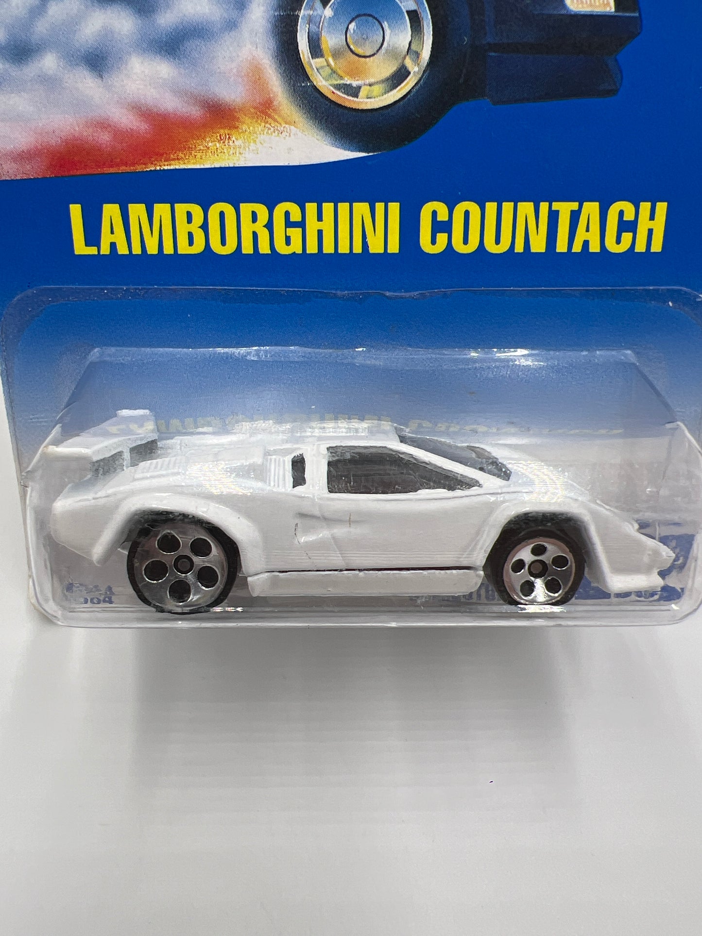 1991 Hot Wheels Collector #232 Lamborghini Countach White Blister Not Perfect 240C