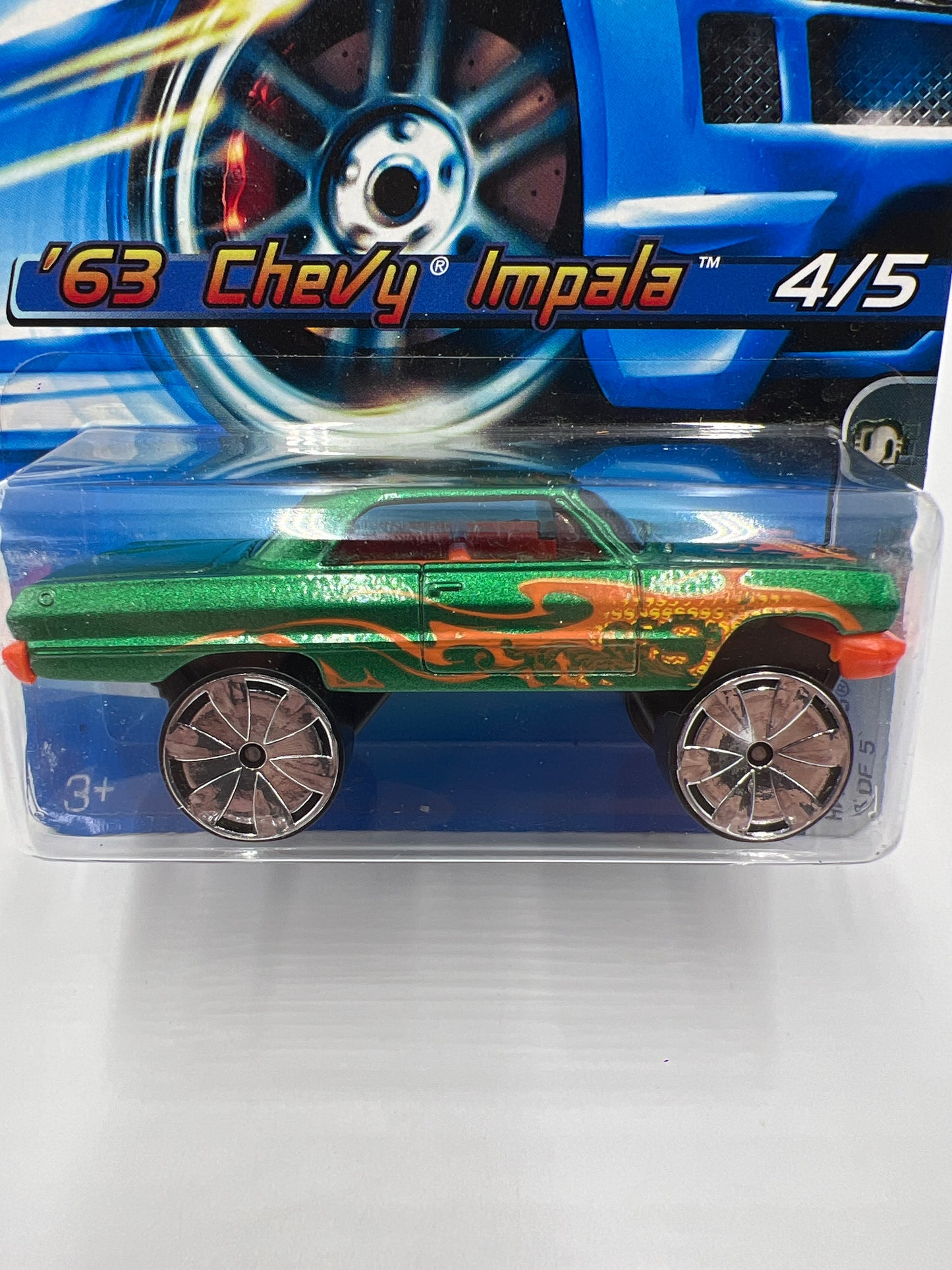 2006 Hot Wheels #104 Hi-Rakers 63 Chevy Impala Green 17A