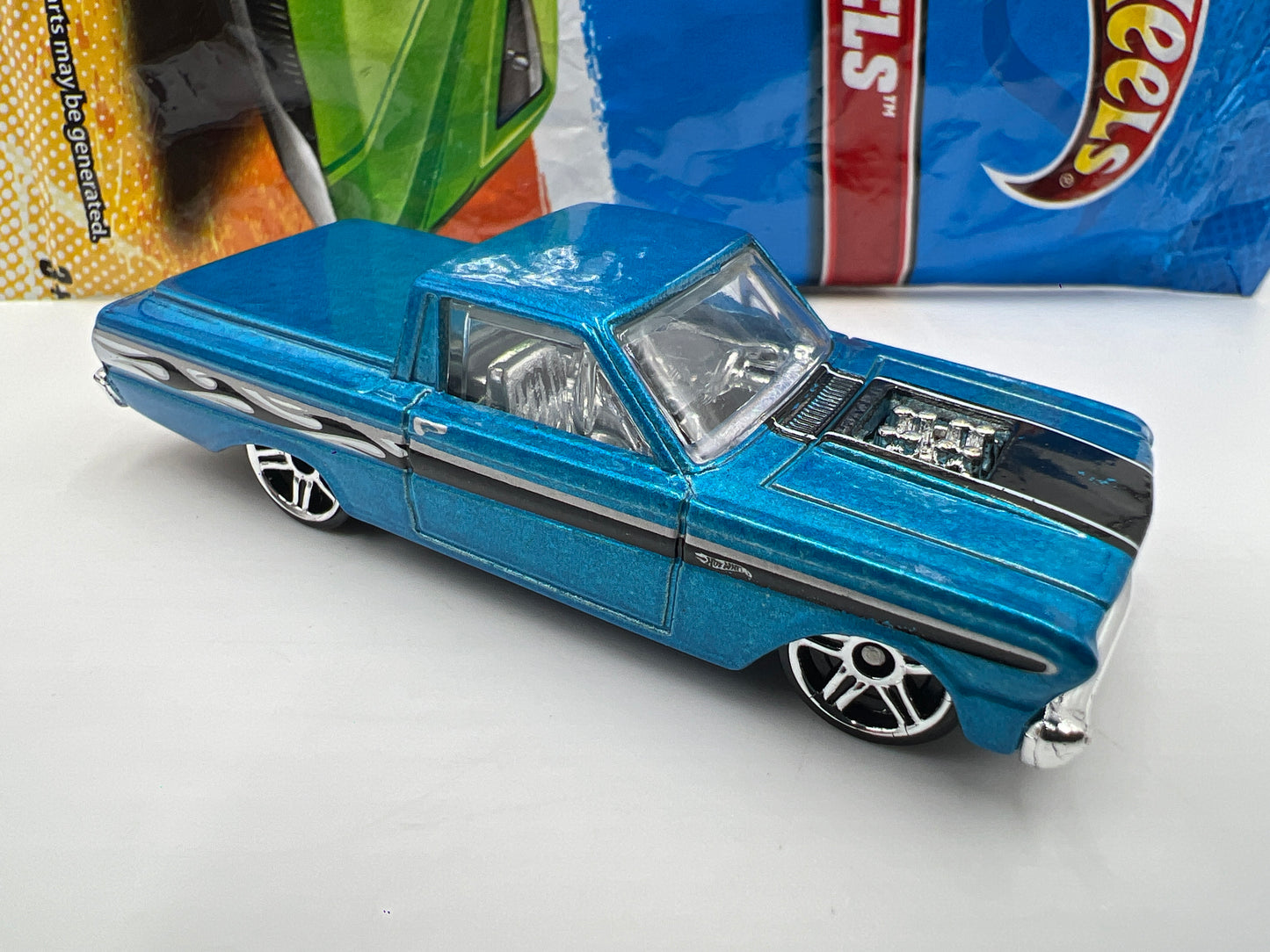 2011 Hot Wheels Mystery Models #4 65 Ford Ranchero Blue W/Poster
