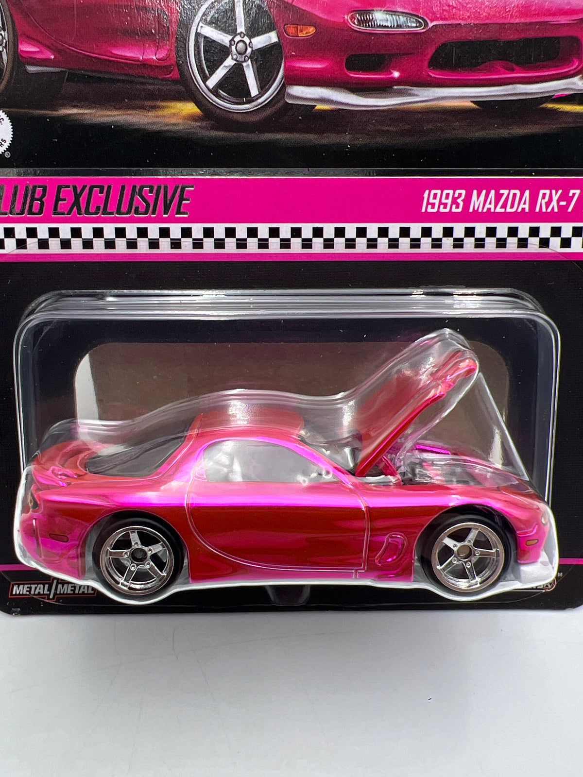 2026 Hot Wheels RLC Club Exclusive 1993 Mazda RX-7 R1 Pink W/Protector