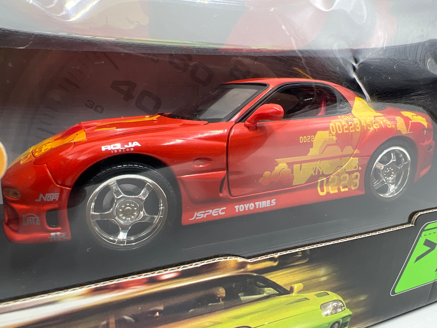 Racing Champions 1/18 Fast & Furious 1994 Mazda RX-7 Red VHTF Box Not Perfect