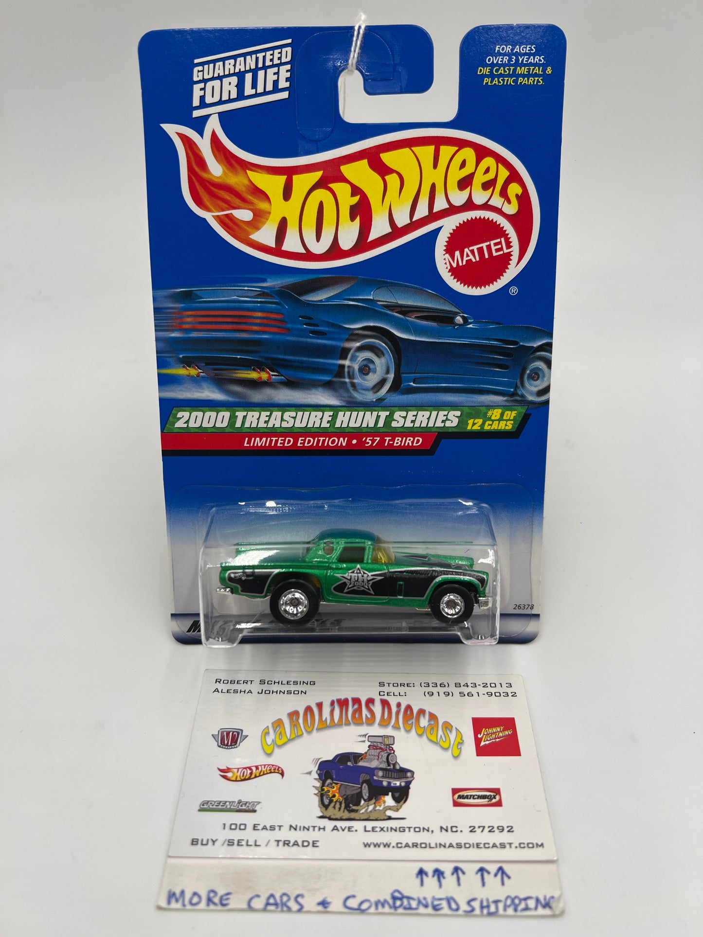 2000 Hot Wheels Treasure Hunt Real Riders #56 57 T-Bird Green 273C