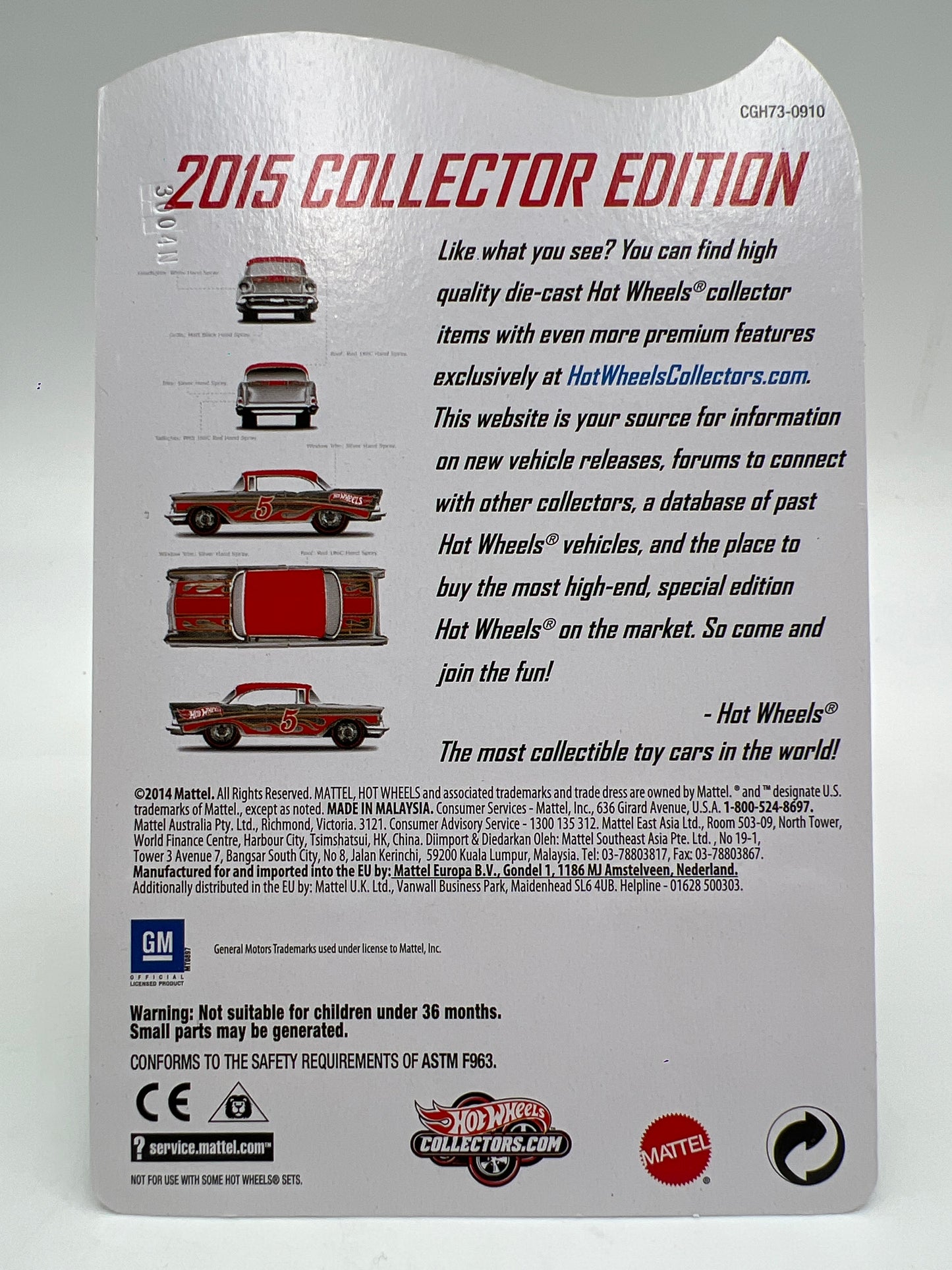 2015 Hot Wheels RLC Mail In Zamac Edition #5 57 Chevy Bel Air W/Protector