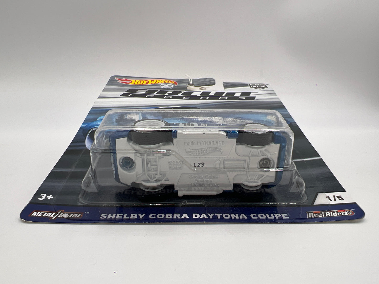 2018 Hot Wheels Car Culture Premium Circuit Legends #1 Shelby Cobra Daytona Coupe Blue Creased Card 255E