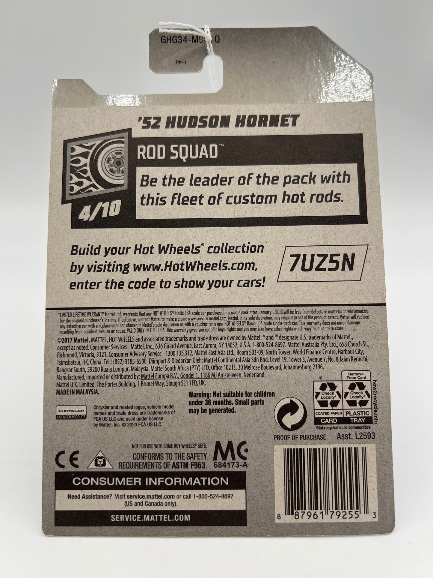 2020 Hot Wheels Walmart Exclusive Zamac 16 #140 52 Hudson Hornet