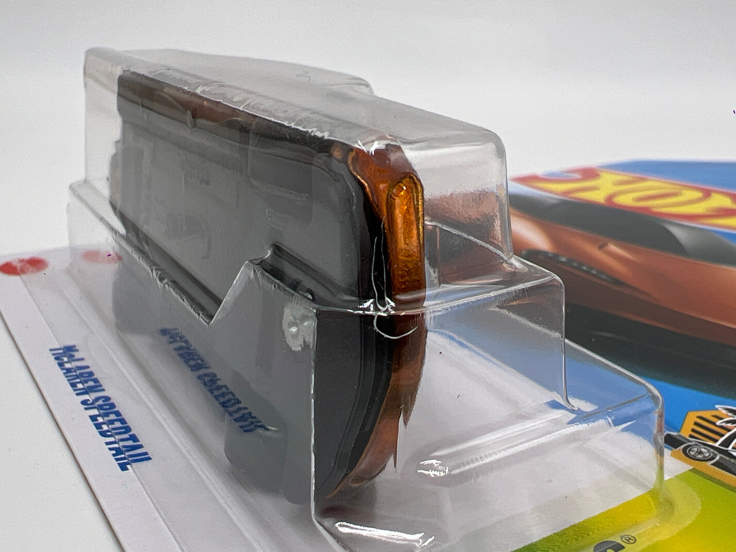 2025 Hot Wheels Factory Sealed Super Treasure Hunt #209 McLaren Speedtail Orange W/Protector Cracked Blister