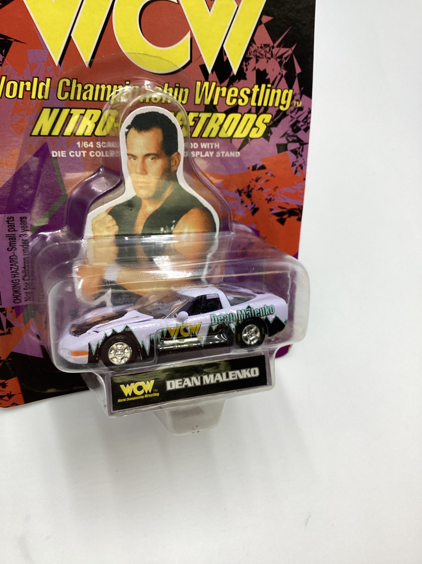 Racing Champions WCW Nitro Streetrods Dean Malenko 97 Chevy Corvette White SR
